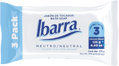 Jabón Neutro en Barra Ibarra 3 pack